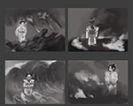 Second round of Golden Chinese Boy sketches, designed for UnityFive's personal project